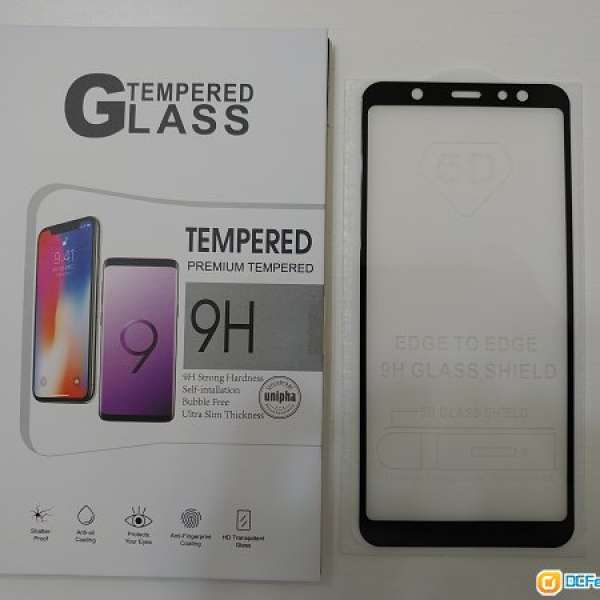 Samsung A6+ (全屏) 玻璃貼 x 2 張 送黑色軟套 2 個