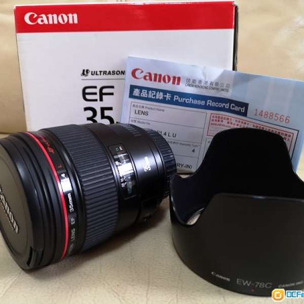 Canon EF 35mm f/1.4L USM 行貨過保