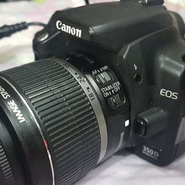Canon 350D日本制造 + 18-55mm is +  50mm 1.8 + 電池及充電器+相機帶