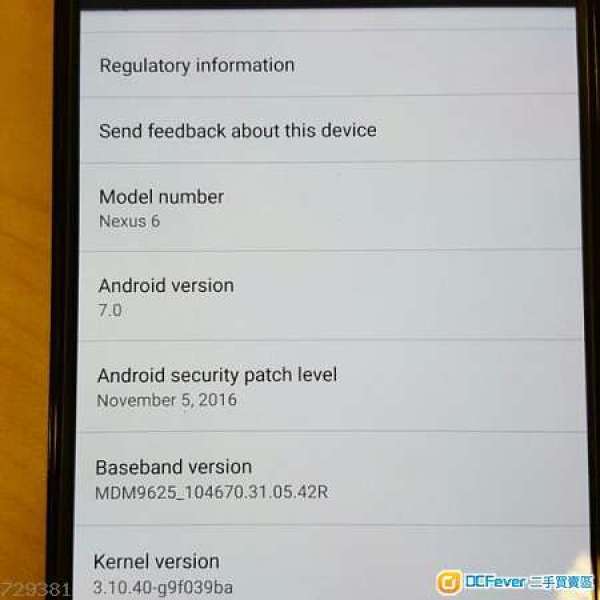 Nexus 6 Android 7 Phone