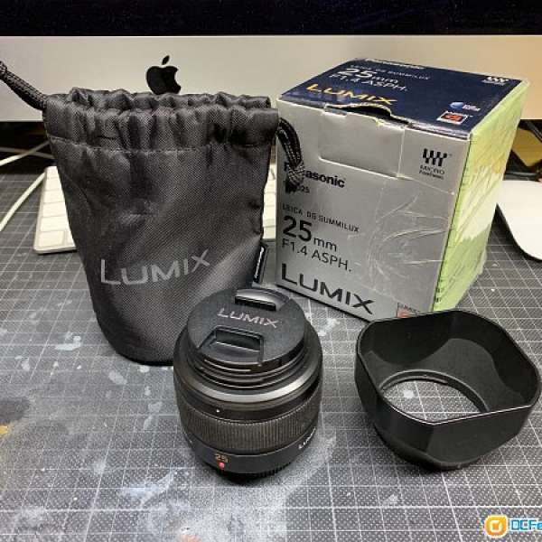 Panasonic 25mm F1.4 M43 Leica x Lumix 過保有盒 行貨新淨