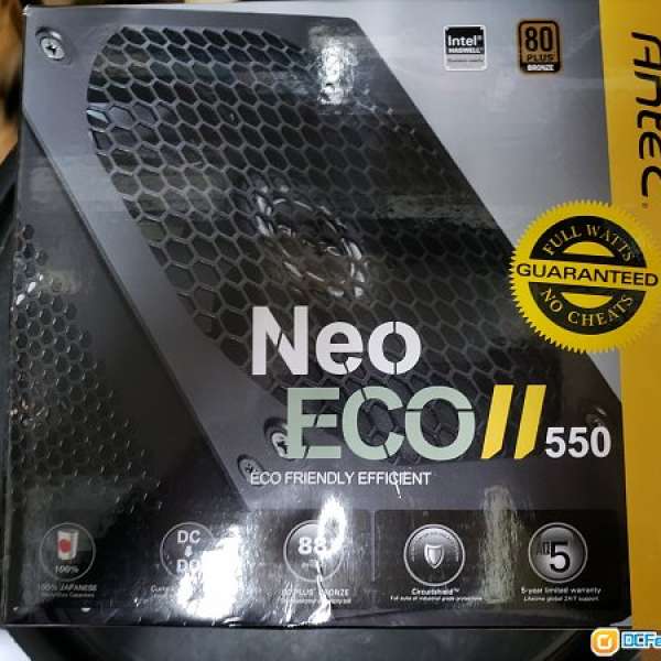 Antec Neo II 550火牛99 % 新，100% work 80plus 銅級 極新，有單有盒有保， 私保七...