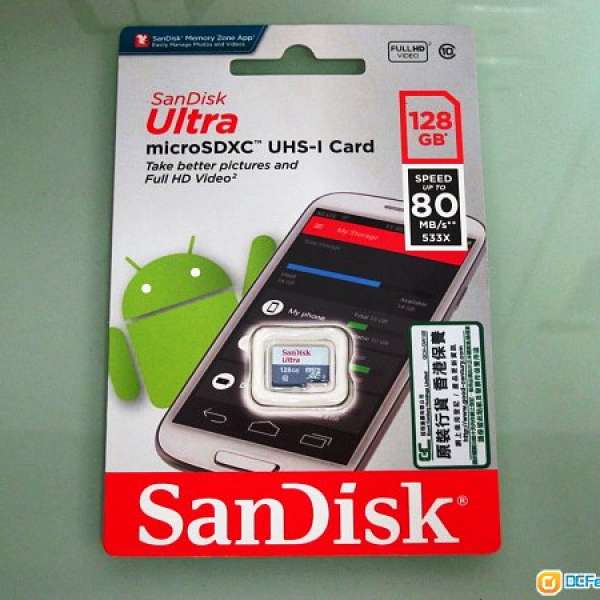全新未拆SanDisk Ultra microSDXC Card 128GB 記憶卡 (UHS-I)
