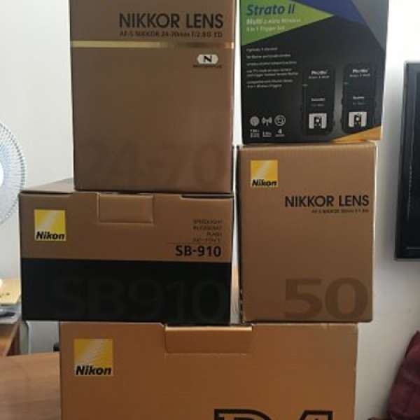 轉會放售 Nikon D4 Body ，24-70 ， sb910