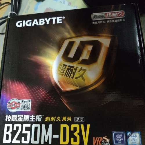 gigabyte b250 m d3v  matx  加 g skill ddr4 2400 8gb x1