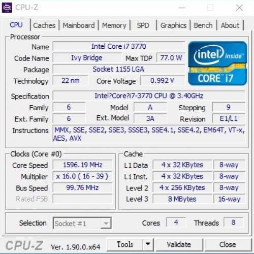 Intel Core i7 3770 CPU