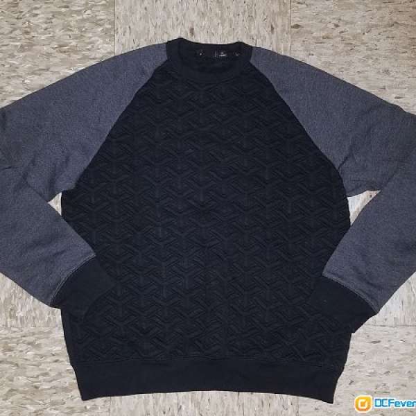 ZagZac Stitched Pattern Raglan Sleeve Sweatshirt 鋸齒圖案車針長袖衫 Size174/84B