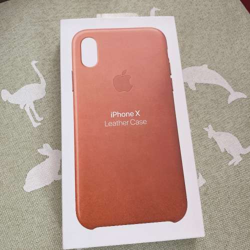 Apple原裝 iPhone X 皮革保護殼 - 鞍褐色