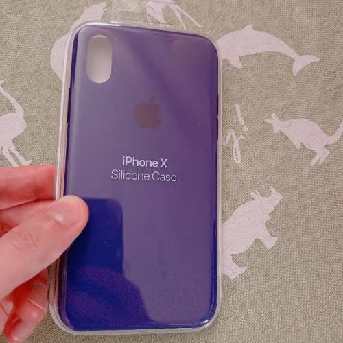 Apple原裝 iPhone X 矽膠保護殼 - 紫色