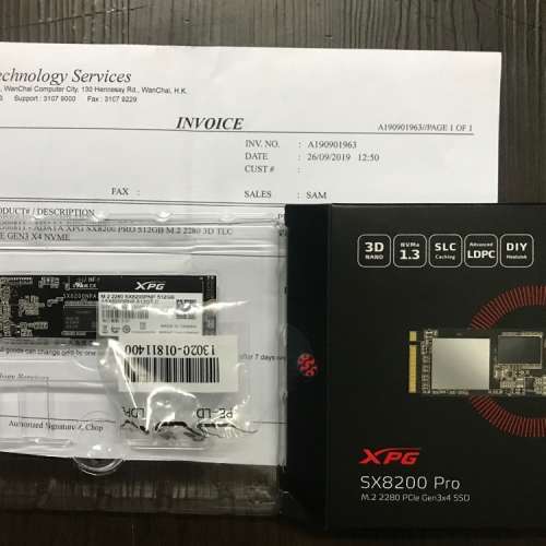 99%new ADATA M.2 SX8200 PRO 512GB