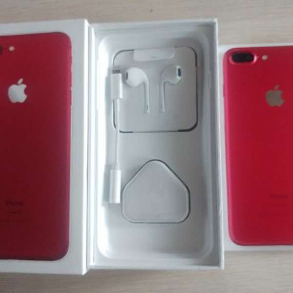 出售99% 香港行貨紅色 iphone 7 plus 256gb 。全套有盒齊配件。送玻璃貼。   99% r...