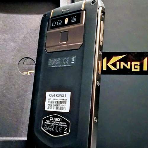 (全新) 全球通三防手機 Cubot King Kong 3 (IP68, 5.5” HD+, 4+64gb, 6000mAh, NFC)