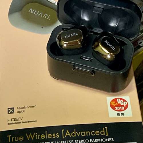 nuarl nt01ax black gold aptx bluetooth 5.0 true wireless 藍芽耳機