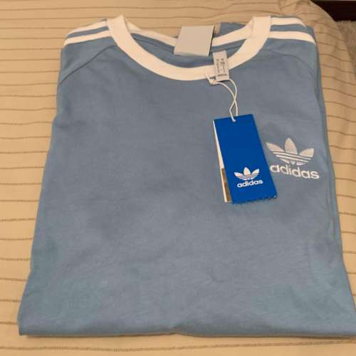Adidas Originals 3-Stripes T-Shirt 細碼 Ashblue（淺藍)