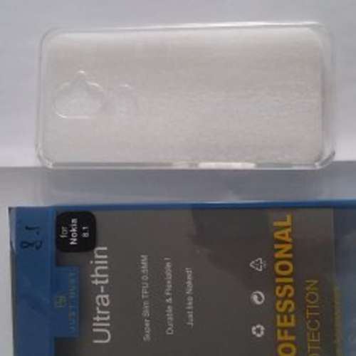 (99%新, 無變黃) Nokia 8.1 透明手機軟殼 手機套