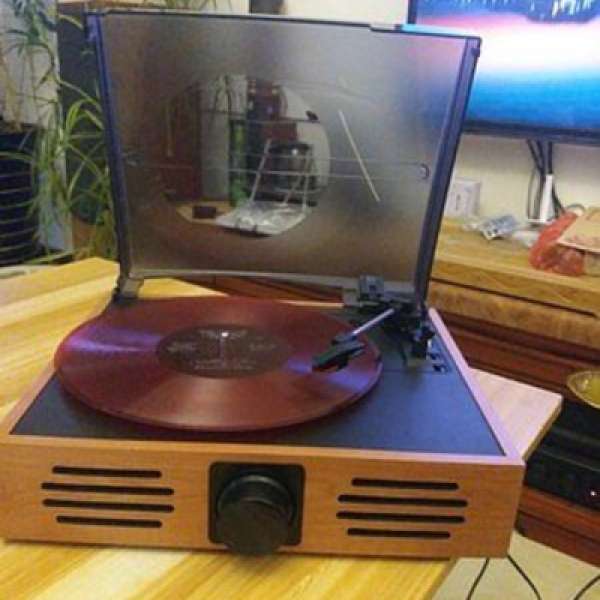 (((New,New))))仿古LP黑膠電唱片機,3段速度，多送針頭一套 *****可將唱片音樂錄制...