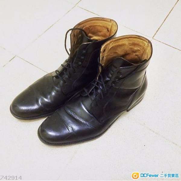 平讓：agnès b. Black combat boots 7 eyelets size EU40