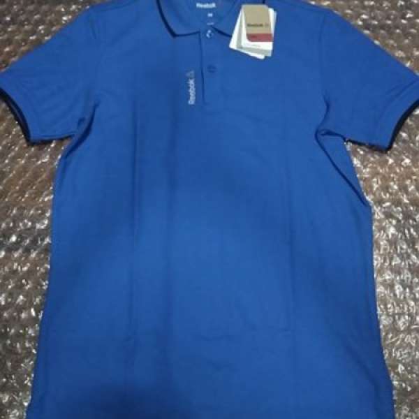 全新Reebok Training Elements Pike Polo T-Shirt Size M Tee Speedwick blue