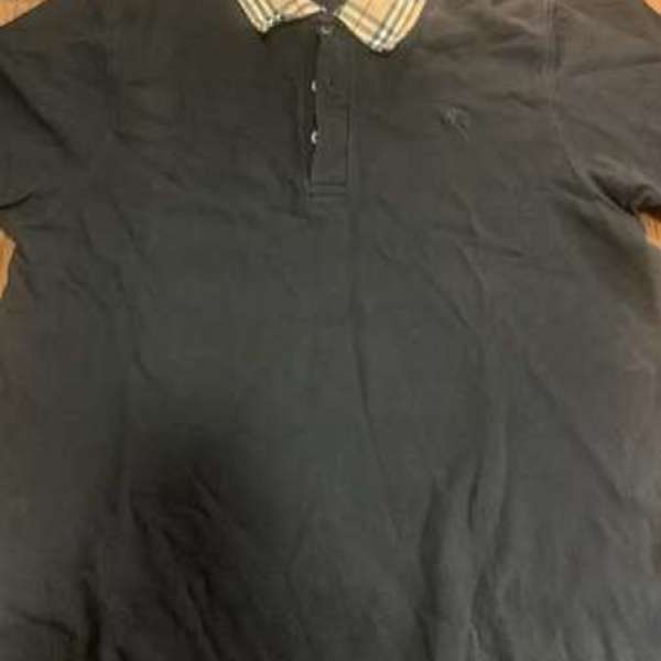 burberry 黑標 短袖 polo s size