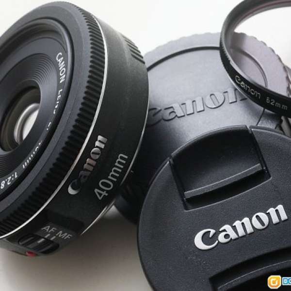 Canon EF 40/2.8 STM(香港行貨連盒98新)高畫質全幅餅鏡，輕巧銳利色靚連Canon原廠濾鏡