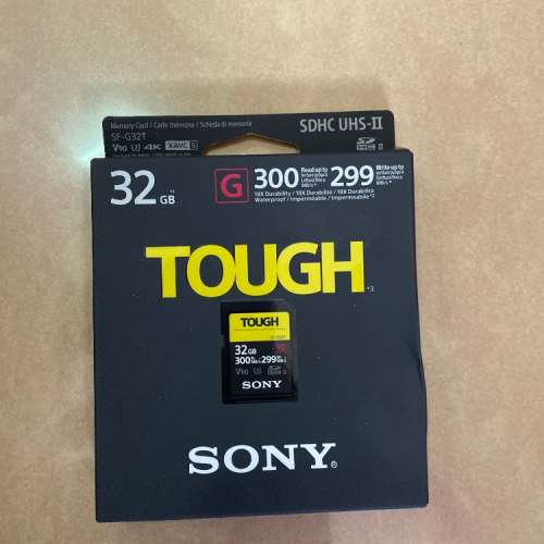 Sony SF-G series TOUGH  UHS-II specification 32GB