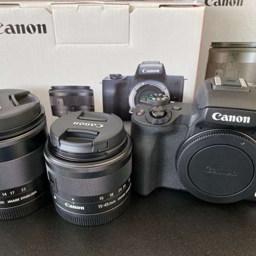 Canon m50 15-45 Kit set連11-22