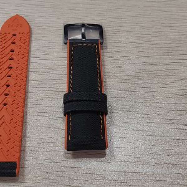 矽膠防水錶帶,自己買錯,全新未用.20 - 24 MM, 橙色 (HKD100)