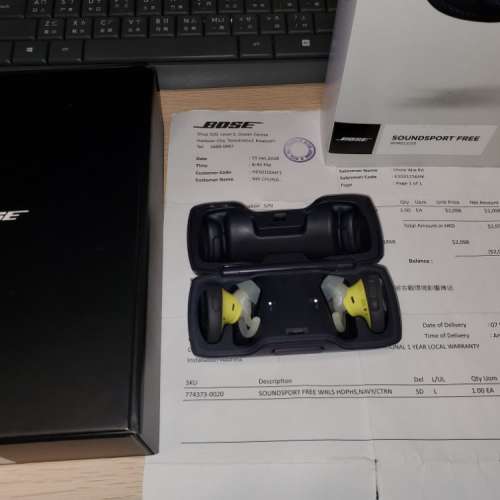 Bose soundsport free 真無線藍牙耳機