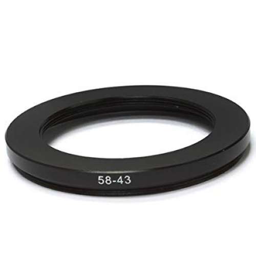 58mm-43mm Step Down Filter Ring (濾鏡轉接環，全金屬)