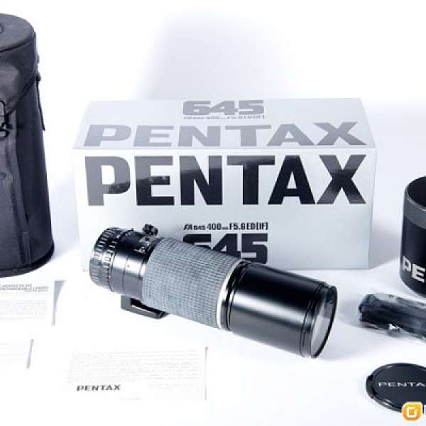 Pentax-FA 645 SMC 400mm f5.6ED IF AL鏡頭連原廠齊全配件