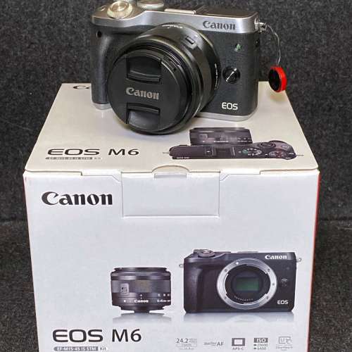Canon EOS M6 銀黑色Kit連 15-45mm鏡頭