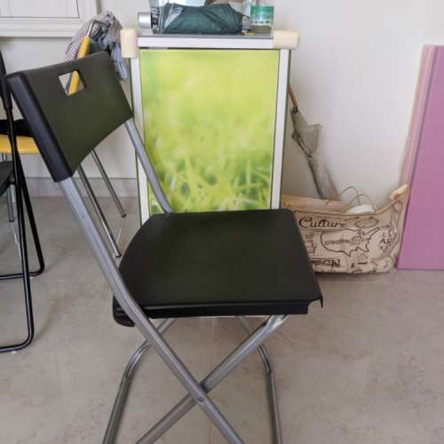 宜家傢俬 黑色摺凳 Gunde IKEA folding chair