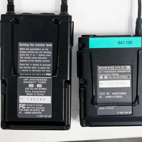 Sony URX-P2 Portable Wireless Microphone 無線咪