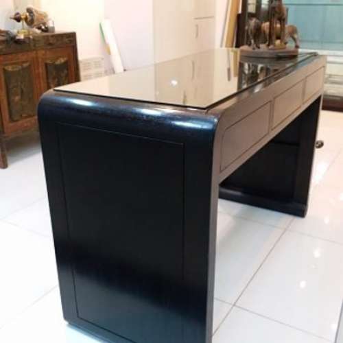 酸枝色實木書枱