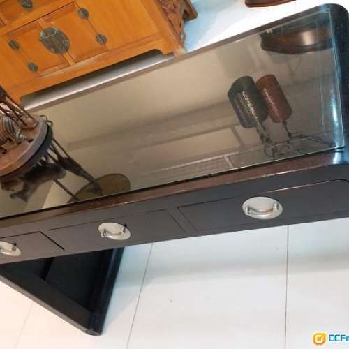 酸枝色實木書枱