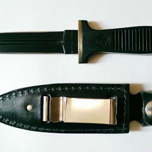 全新 Smith & Wesson 6052 Boot Knife Black Stainless NIB 軍刀