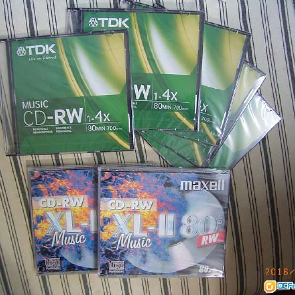 全新TDK Music 音樂 CD - RW 碟x5少有, 平價比用家CDR Recorder, 台灣造 Audio CD ...