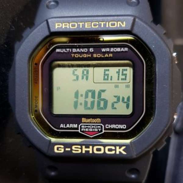 Casio g shock 5000系列電波錶加藍牙，複合錶帶