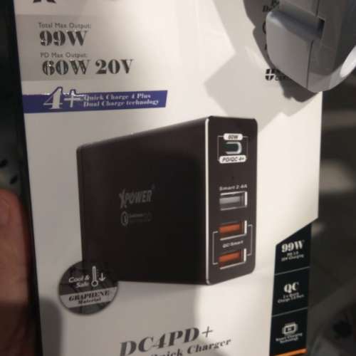 XPower DC4PD+ 99W PD 3.0 & QC 4+充電器