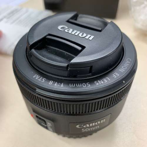 Canon EF 50mm f/1.8 STM Black (壞,有問題)  有盒,有說明書