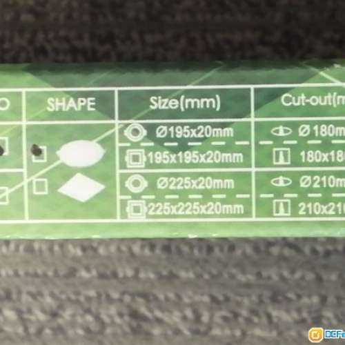 超薄 15W LED 筒燈 嵌入式天花燈 AC220V-240V 黃光3000K