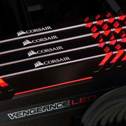 Corsair Vengeance LED 4X8GB (32G kit 紅光) 3466mhz