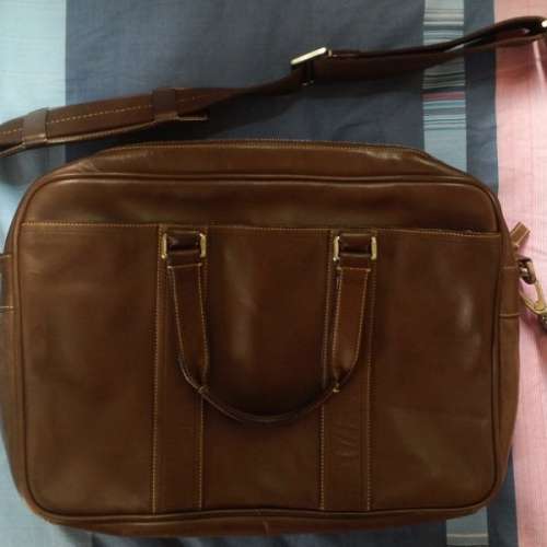 80%新真品舊版COACH 男士真皮兩用名牌公事包Business bag Briefcase causal用袋附長...