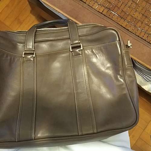 80%新真品舊版COACH 男士真皮兩用名牌公事包Business bag Briefcase causal用袋附長...