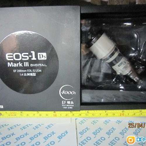 Canon EOS 1Ds Mark III 200定焦鏡連白罩限量相機模型 figure model