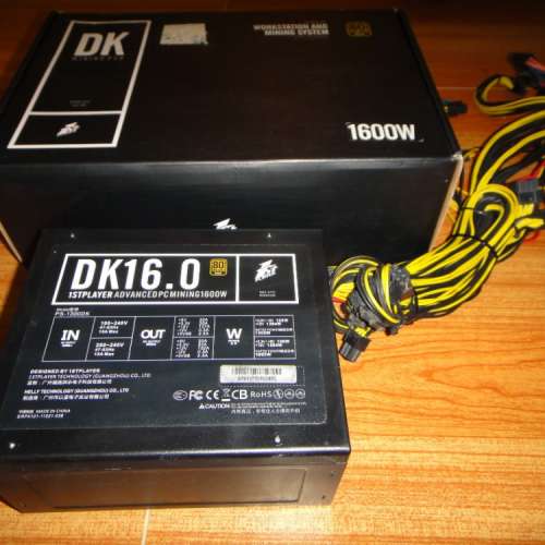 ((首席玩家)) DK 16.0 1600W Power Supply Unit PSU 80 Plus Gold ATX大牛**另有NE...
