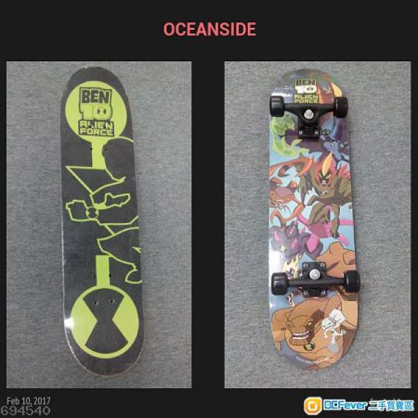 Brand new Ben 10 Alien force Skateboard 全新Ben 10 滑板(有膠膜包裝,未開封)