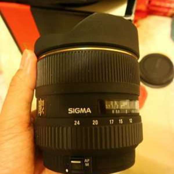 放90%新SIGMA EX DG AF12-24mm 4.5-5.6 鏡(CANON用)=$2500