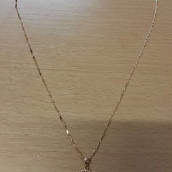 全新 玫瑰金色 925 純銀 閃石 18吋 頸鍊,只售HK$180(不議價)