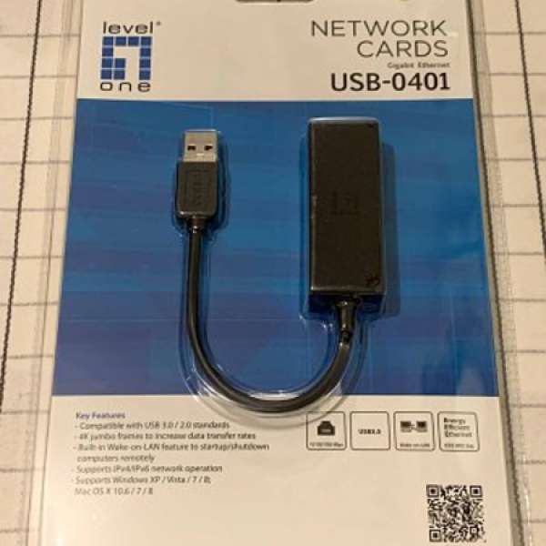 99.99% NEW LEVEL ONE USB GIGABIT ETHERNET USB-0401